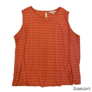 Liz Claiborne Orange Women's Sleeveless Top, 3X